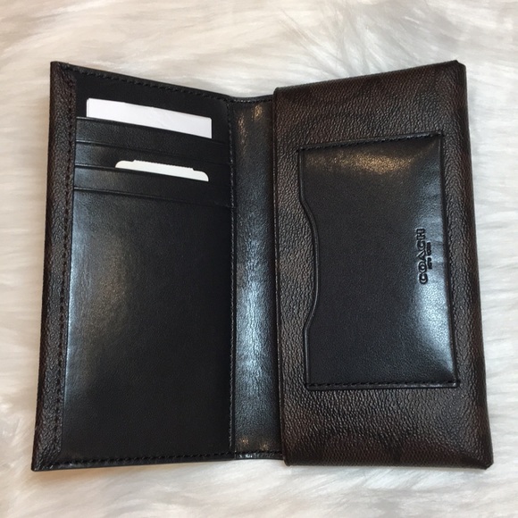 Coach Other - COACH Men’s Brown Phone Case Signature Canvas, NWT